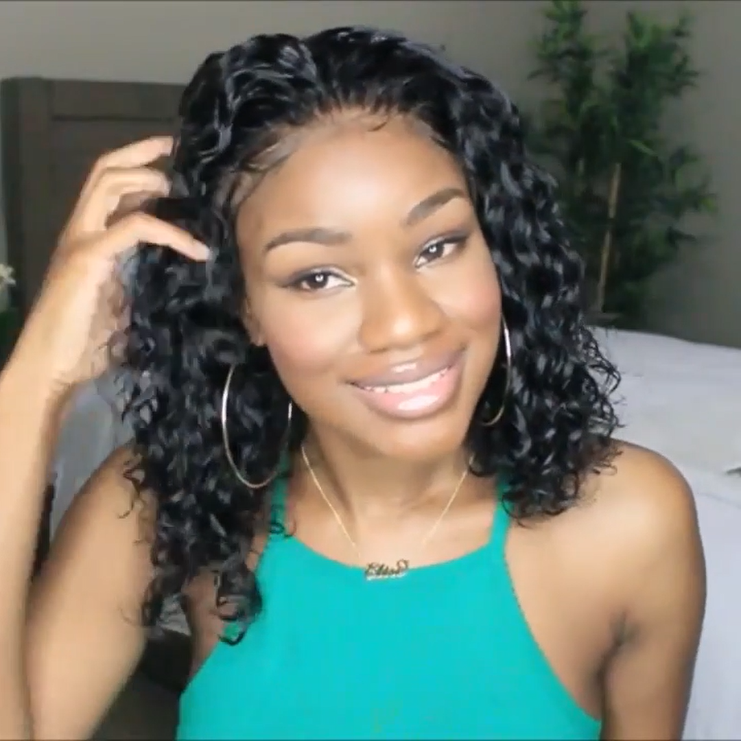 Brazilian Natural Black Curly Hair Wig