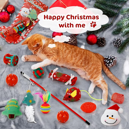 🔥Last 48 hours 70% OFF - 🐱2024 Christmas Countdown Cat Toys Advent Calendar