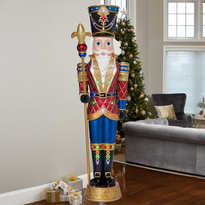 8ft Nutcracker with LED Lights and Music