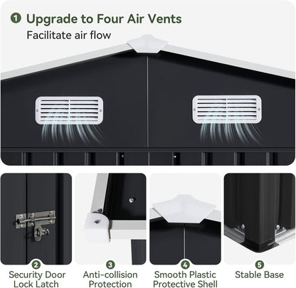 Metal Storage Shed House with Air Vent