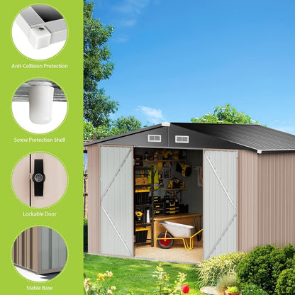 Metal Storage Shed House with Air Vent