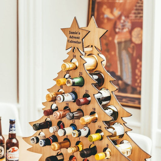 🎄CHRISTMAS Wooden Mini Tree Alcohol Advent Calendar holder