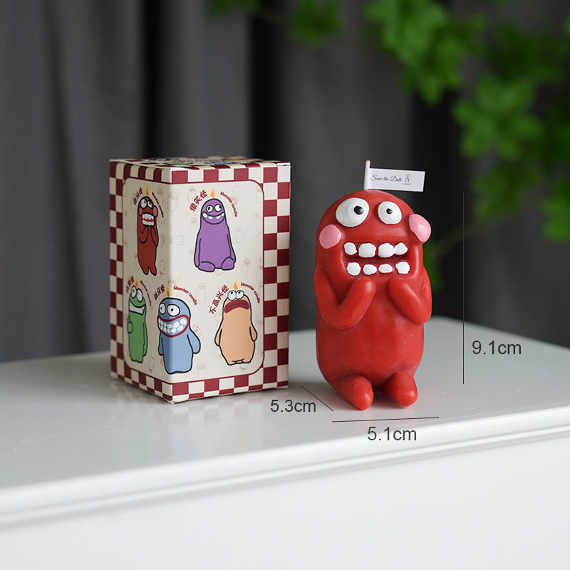 Wholesale Mini Funny Novelty Handmade Halloween Aromatherapy Cute Monster Shape Scented Candles