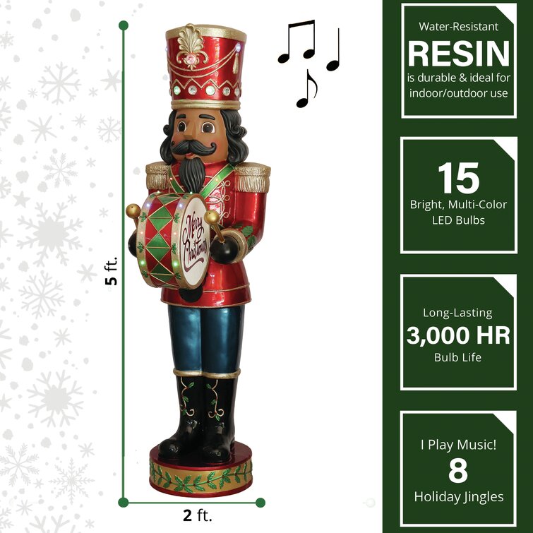 Nutcracker Playing Bass Drum with Moving Hands