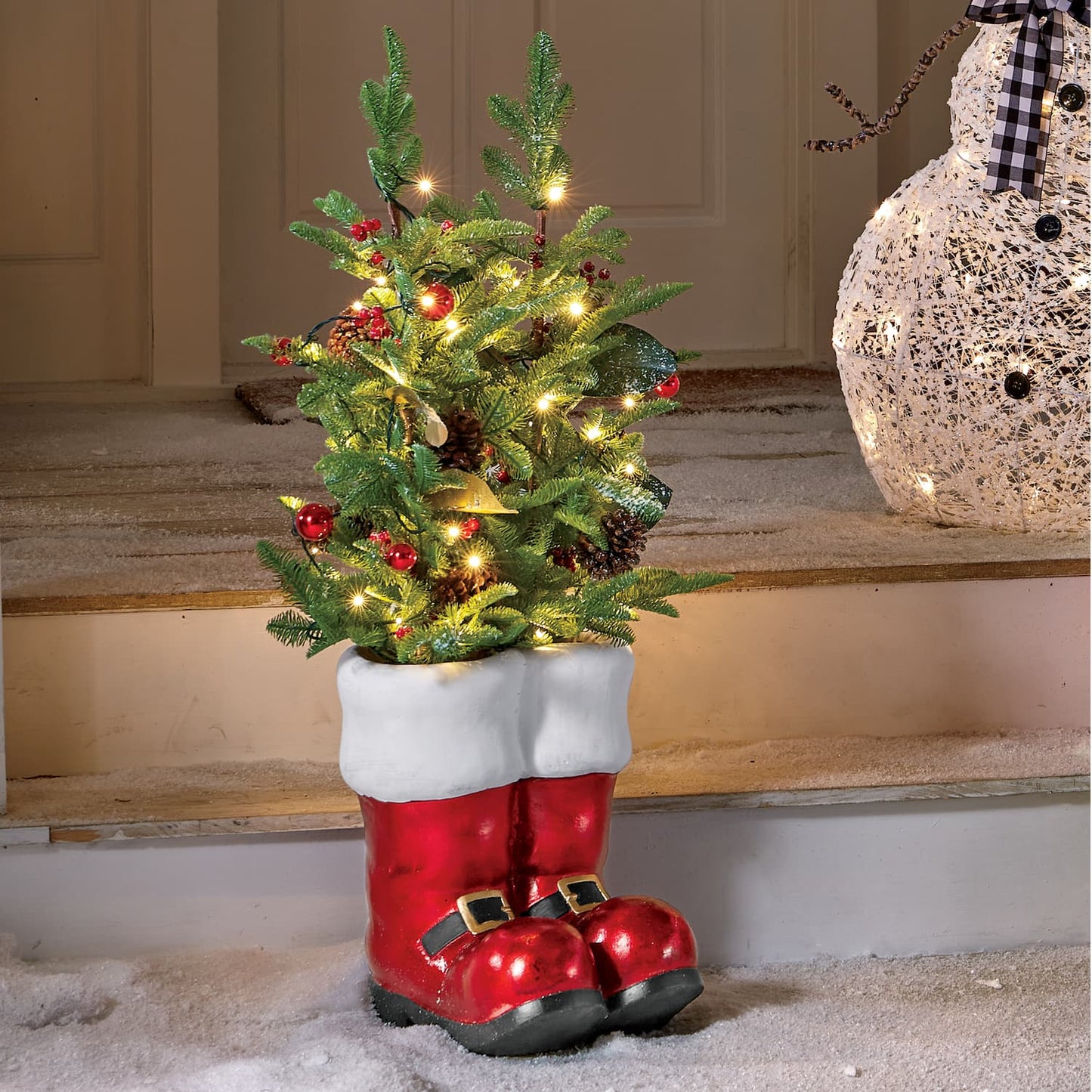 Holiday Tree in Santa Boots