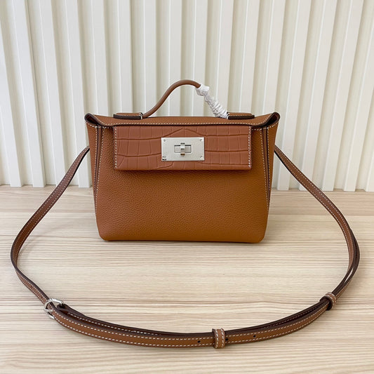 Hermes Goyard Kelly Togo Matte Alligator Swift Touch 24 brown