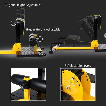 Deep Squat Machine with Anti-Skid Measures, Soft PVC Cover, Handy Wheels