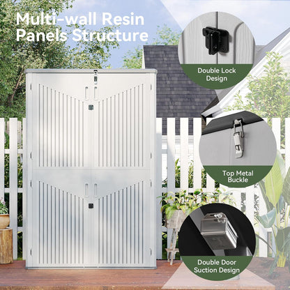 Resin Utility Storage Cabinet with Floor