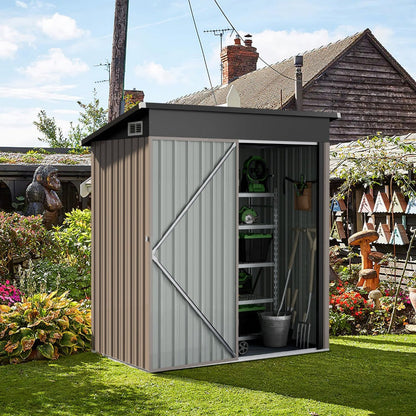 Metal Lean To Storage Shed without Base
