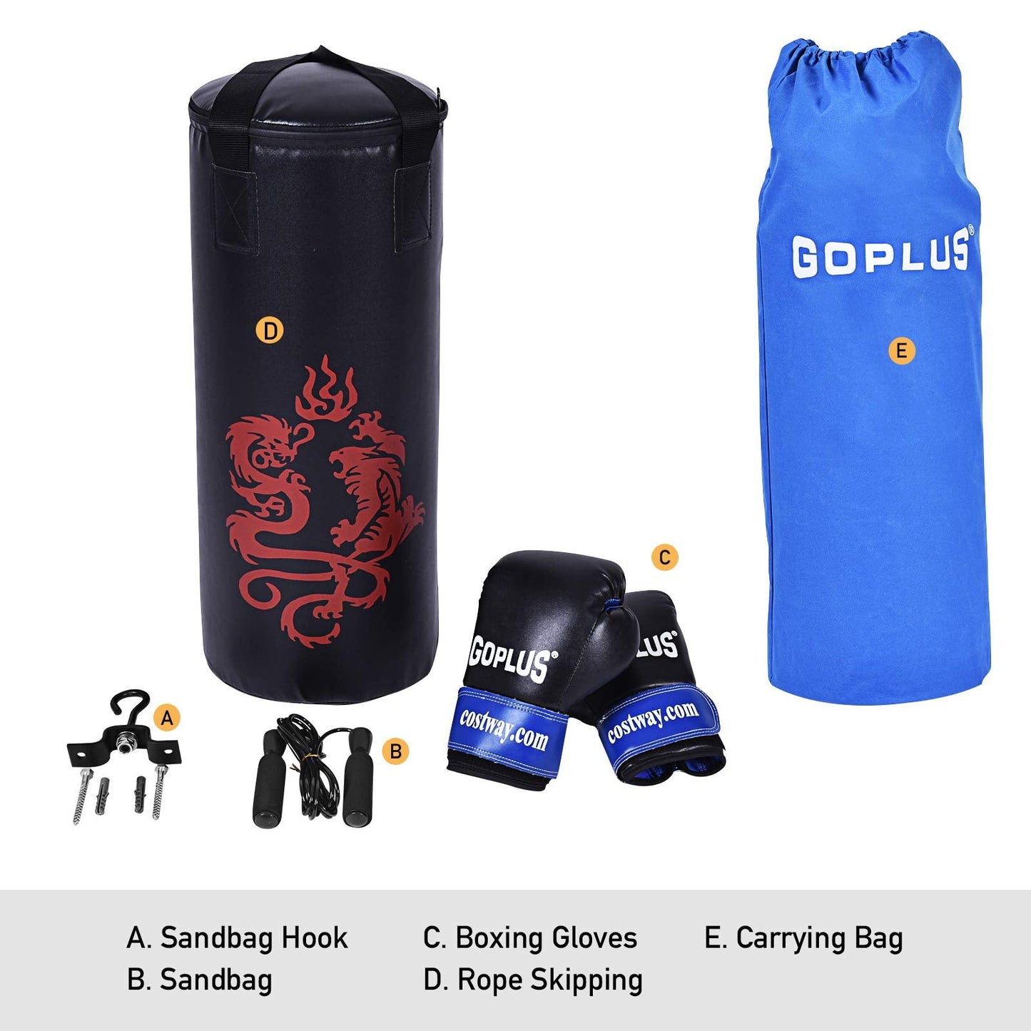 Punching Bag Set for Kids,Filled Heavy Kick Boxing with Gloves