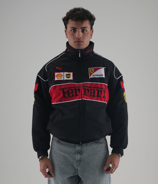 Ferrari F1 Vintage Racing Jacket - Black Edition