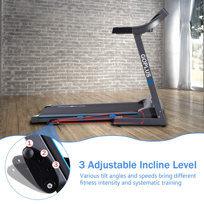 2.25HP Folding Treadmill with Incline, Superfit Electric Treadmill