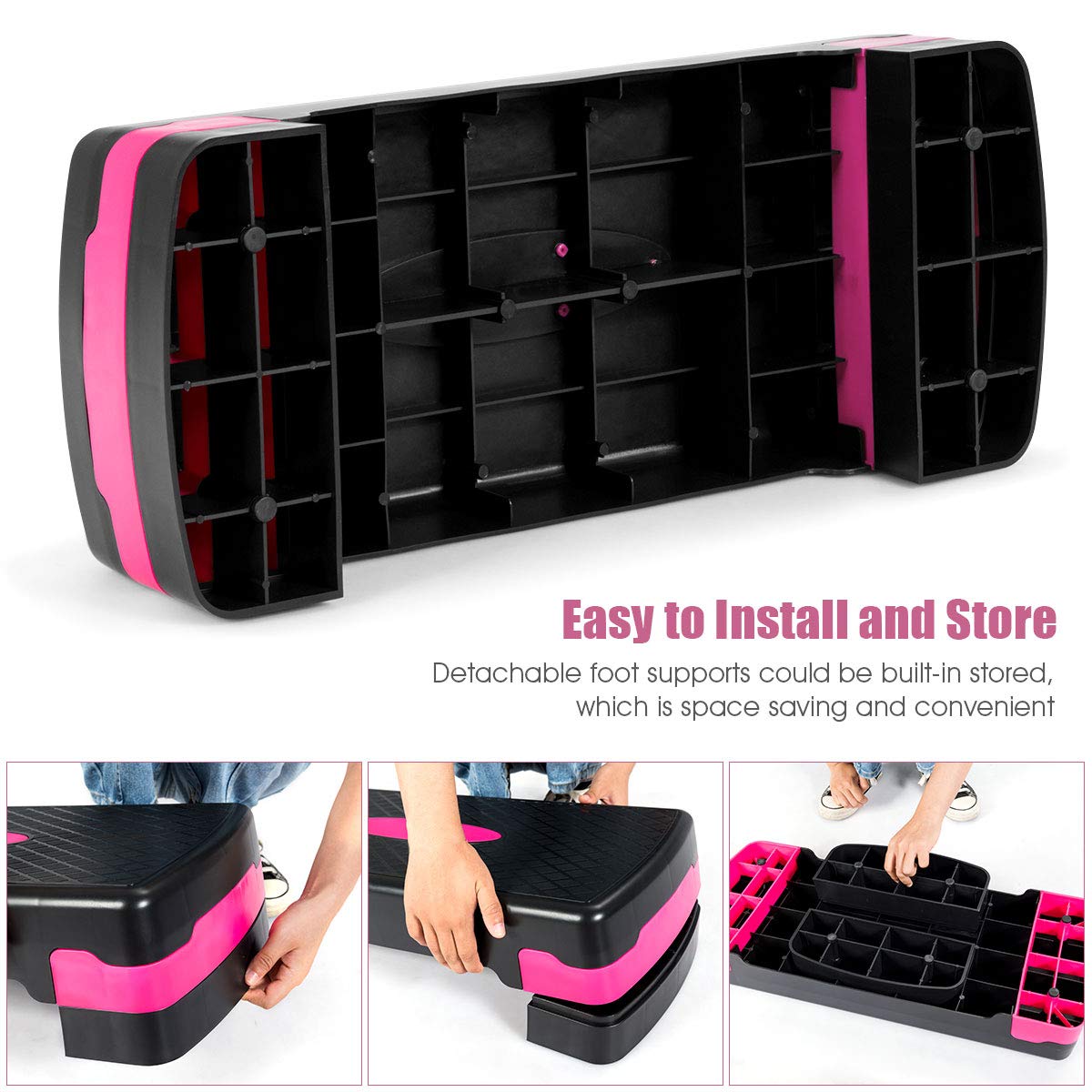 Step Platform, 26 Adjustable Aerobic Exercise Step Deck