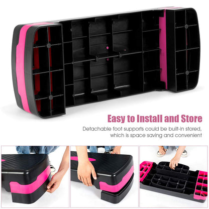 Step Platform, 26 Adjustable Aerobic Exercise Step Deck