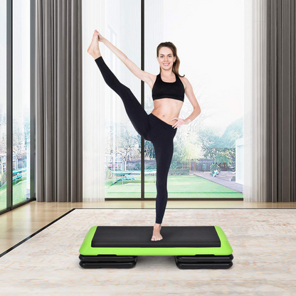 Goplus 43'' Adjustable Fitness Aerobic Step Stepper Platform 4 - 6 - 8 Non-Stick Surface