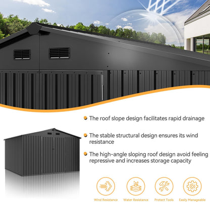 Metal Storage Shed House with Air Vent