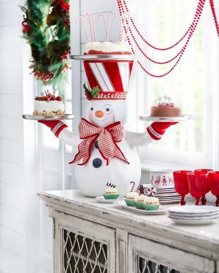 Red Nutcracker Christmas Server, 27"