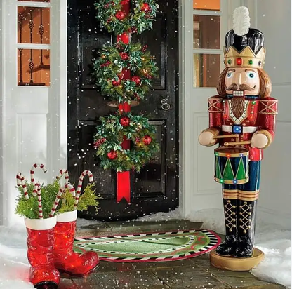 8 ft Giant Sized Animated Nutcracker with Drums-G