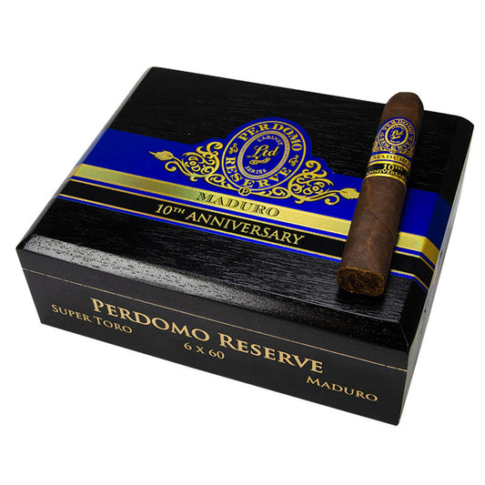 Perdomo Reserve 10th Anniversary Maduro Super Toro Box