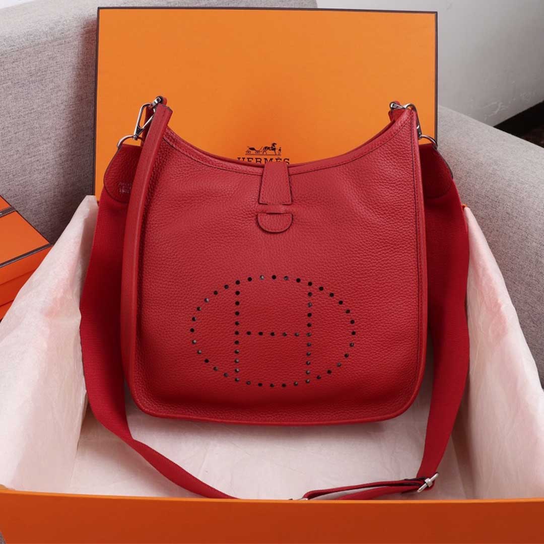Hermes Goyard AAA-Evelyne III 29 bag ORANGE/BLACK/BLUE