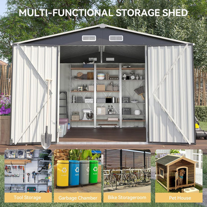 Metal Storage Shed House with Air Vent
