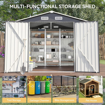 Metal Storage Shed House with Air Vent