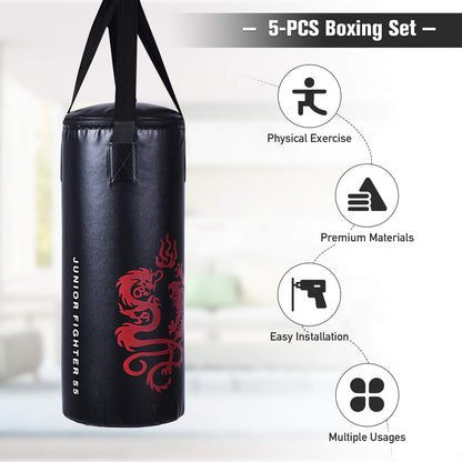 Punching Bag Set for Kids,Filled Heavy Kick Boxing with Gloves