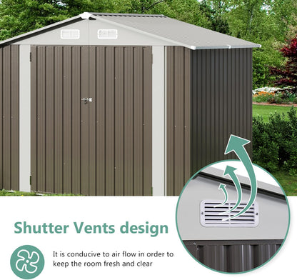 Metal Storage Shed House with Air Vent