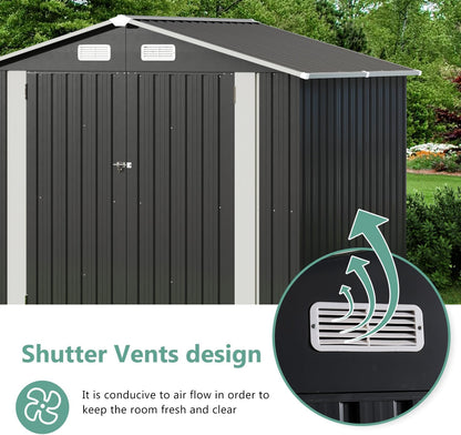 Metal Storage Shed House with Air Vent