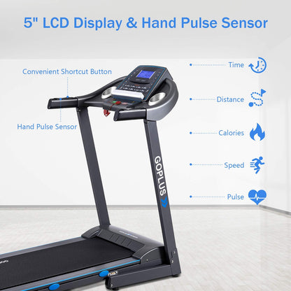 2.25HP Folding Treadmill with Incline, Superfit Electric Treadmill