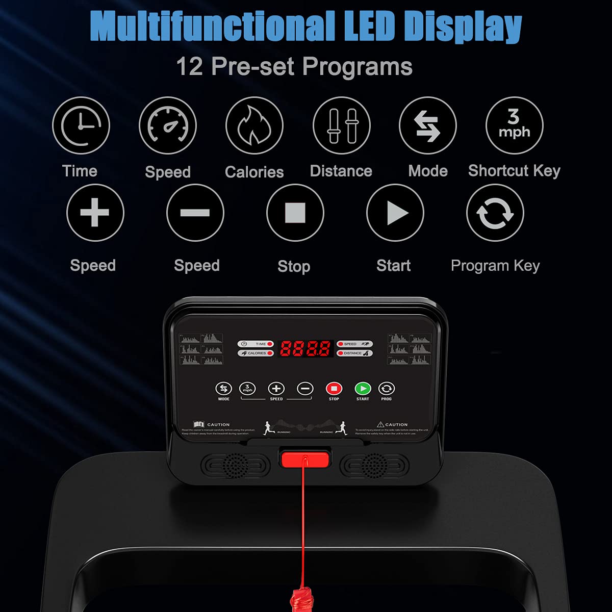 Goplus Heavy Duty Treadmill for Gym, Superfit Electric Treadmill with App Control