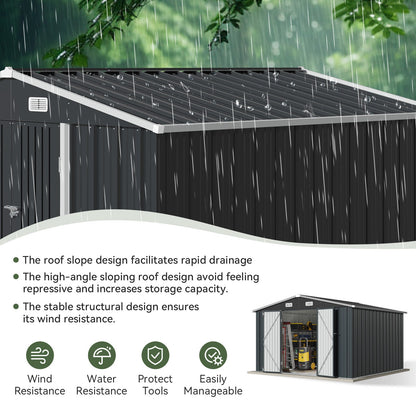 Metal Storage Shed House with Air Vent