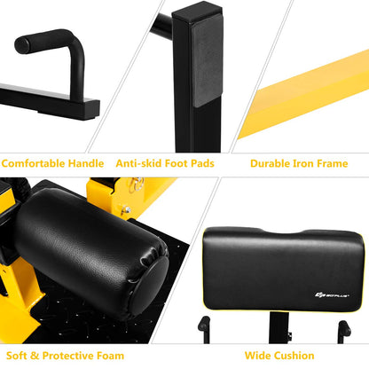 Deep Squat Machine with Anti-Skid Measures, Soft PVC Cover, Handy Wheels