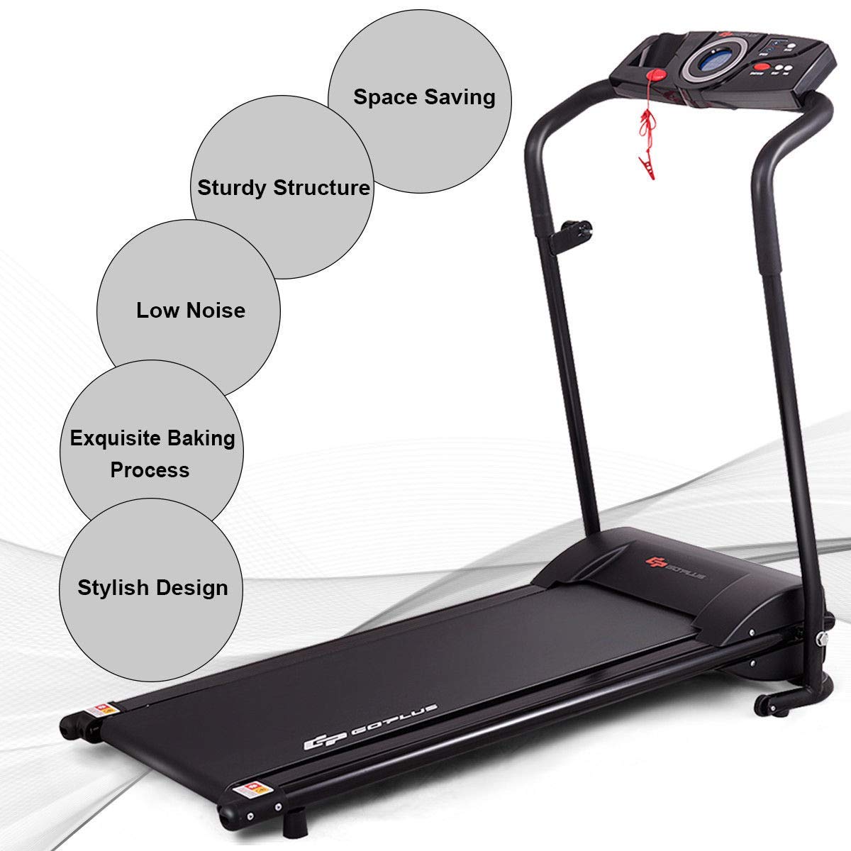 Compact Folding Treadmill for Home, Superfit Electric Walking Running Machine