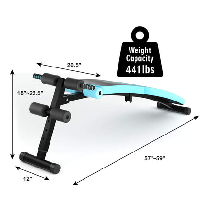 Sit Up Bench Adjustable, Foldable Abdominal Training Workout Slant Bench