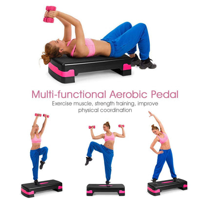 Step Platform, 26 Adjustable Aerobic Exercise Step Deck
