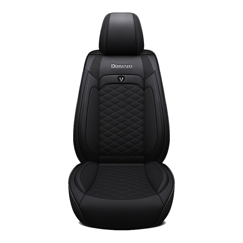 [Stylish Car Seat Cover] DENEGO Quilted Car Seat Cover | Cartoon Design, Full Coverage, Faux Leather & Mesh Fabric, 1 Seat/Five Seat Option, Stylish & Comfortable, Luxury