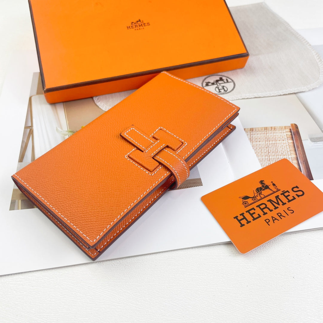 Hermes Goyard New H Passant Toutenmainte Wallet orange