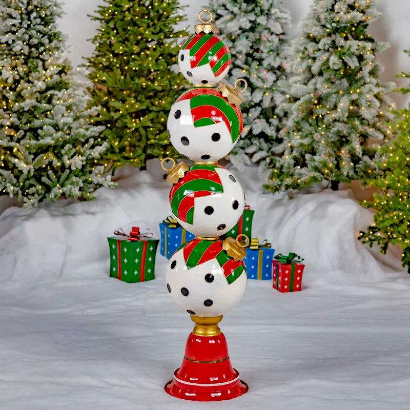 DIY Tall Ornament Holiday Topiary