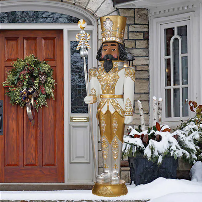 8 ft Giant Sized Animated Nutcracker with Drums-F
