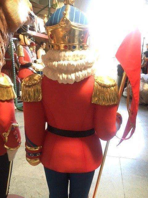 Nutcracker Soldier With Flag Life Size Christmas Statue