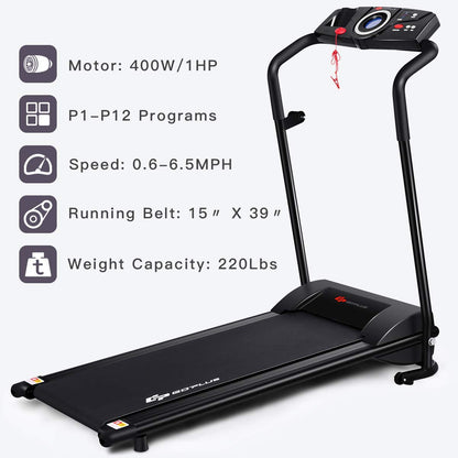 Compact Folding Treadmill for Home, Superfit Electric Walking Running Machine