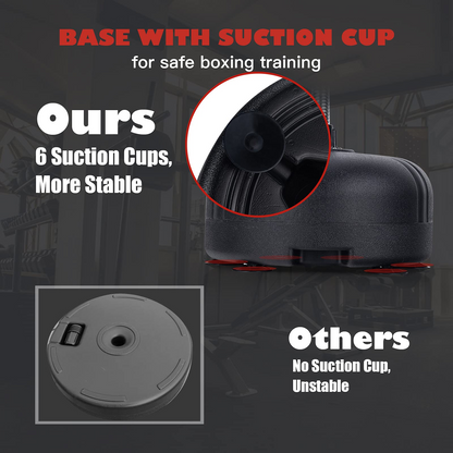 Goplus Punching Bag with Stand for Adults Kids, Freestanding Reflex Speed Bags with 55 x 62.5 Adjustable Height