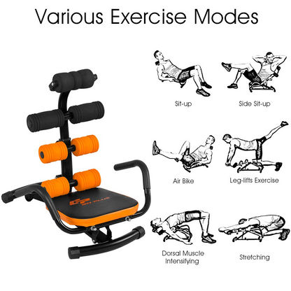 Goplus Core & Abdominal Trainers, Twister Trainer Ab Exercise Machine Height Adjustable