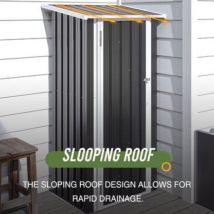 Metal Lean To Storage Shed without Base