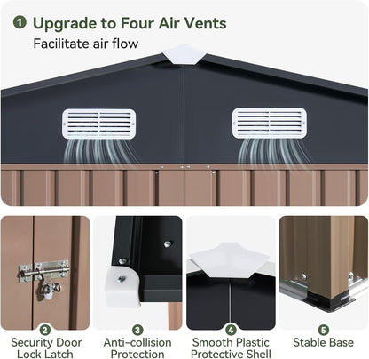 Metal Storage Shed House with Air Vent