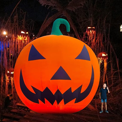Giant 20Ft-40Ft Inflatable Halloween Pumpkin with Blower, Outdoor Yard Decoration