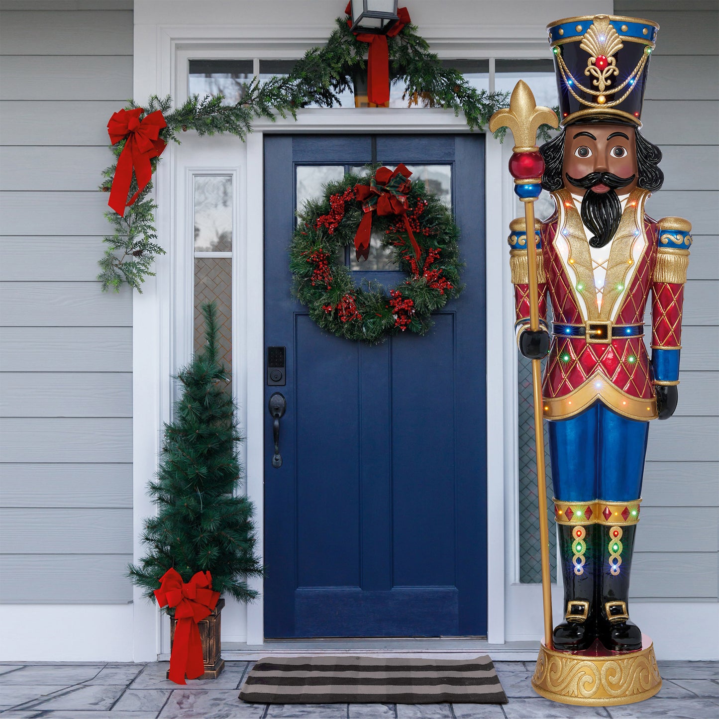 8ft Nutcracker with LED Lights and Music