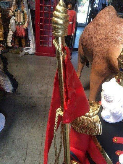 Nutcracker Soldier With Flag Life Size Christmas Statue