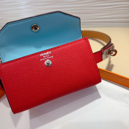 Hermes Goyard Kelly Pocket 18 Belt red